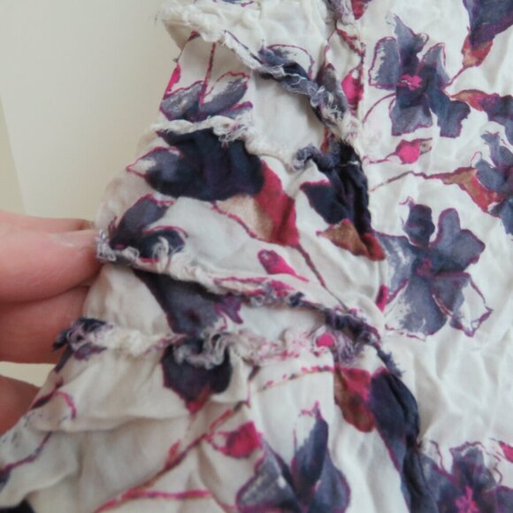 INTIMATELY FREE PEOPLE Flow Feathers Floral Ruffle Dress Boho Fairy Beach Size M - Picture 5 of 13